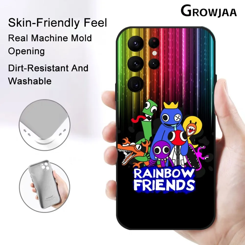 R-Rainbow Friends Toy Phone Case For Samsung Galaxy S25 S24 S22 S23 Ultra S21 S20 Plus 5G Protective Silicone Funda