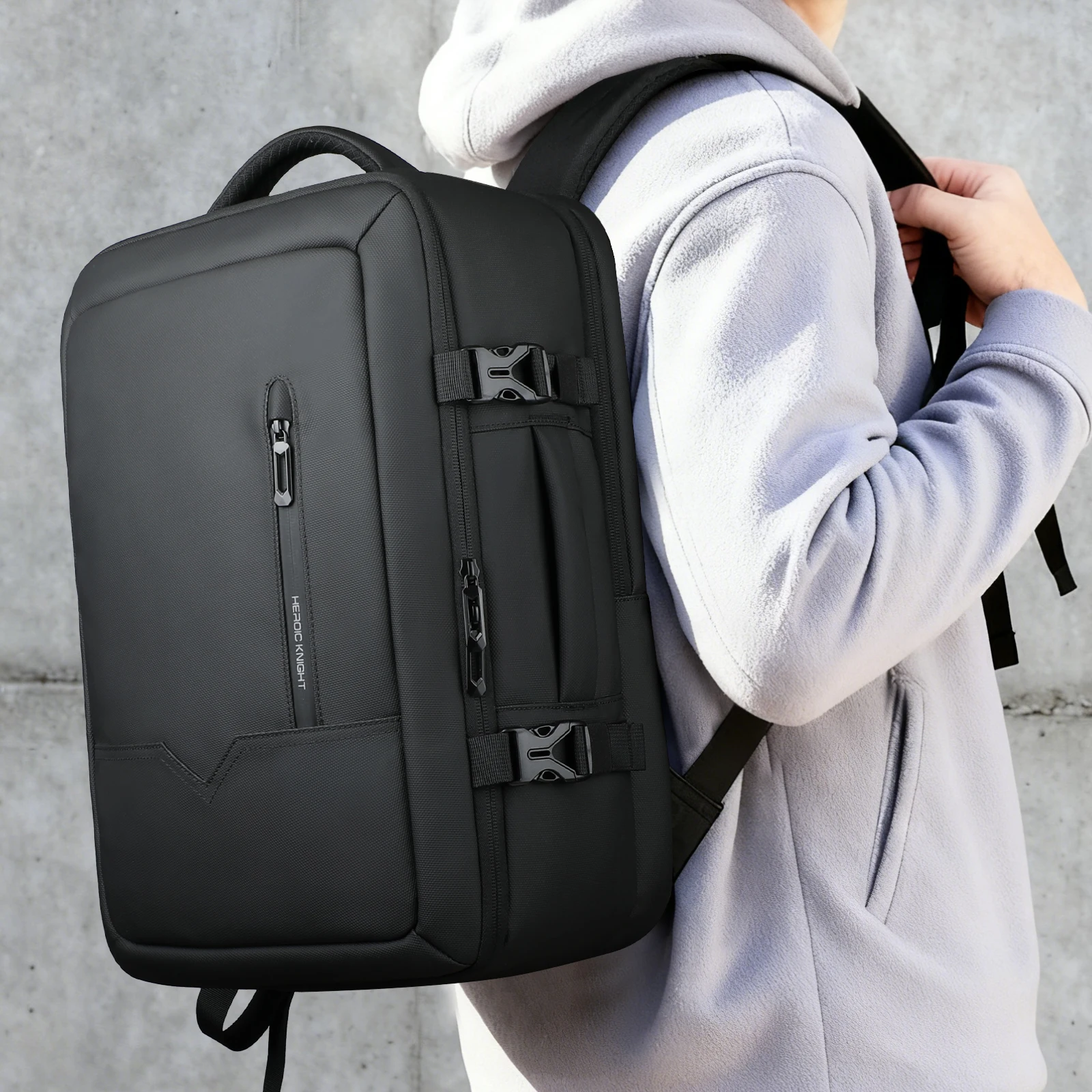 حقيبة ظهر للكمبيوتر المحمول من Heroic Knight حقيبة ظهر للسفر للكلية مقاومة للماء بسعة عالية مقاس 17 بوصة حقيبة ظهر للكمبيوتر المحمول للأعمال والترفيه والمكتب #2