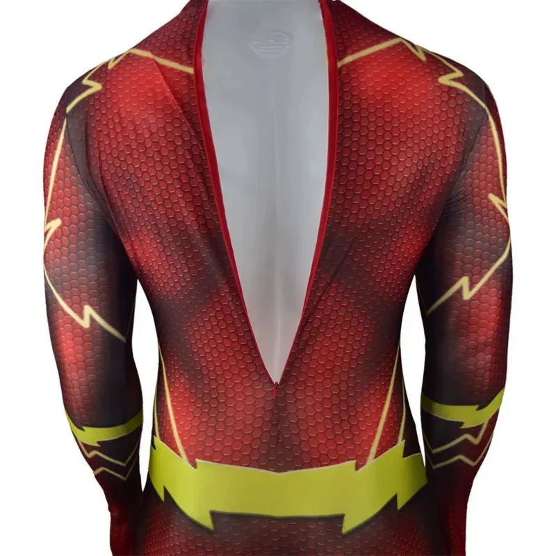 باري ألين تأثيري بذلة قناع فلاش زي الكبار ارتداءها موحدة المسلسلات التلفزيونية الجوارب وقناع أزياء تنكرية للهالوين