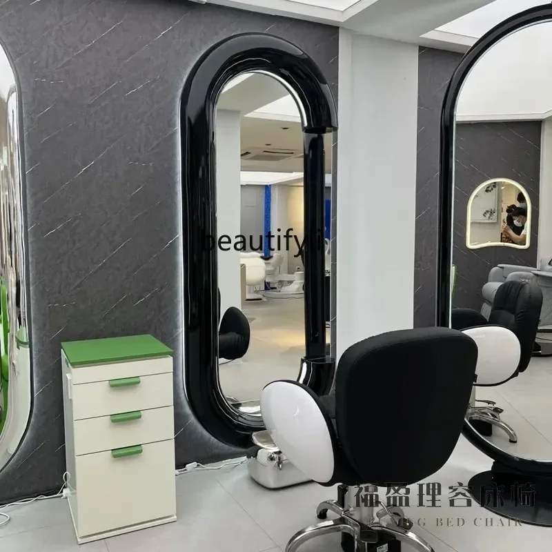 SS NewRetro barber shop mirror wall-mounted barber shop mirror perm and dyeing area hair cutting mirror