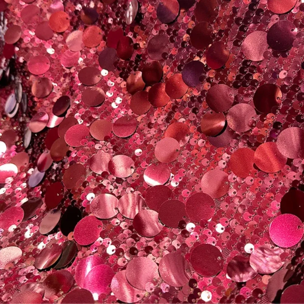 Sequin Fabric Mesh Diy Backgro - Crystal Mesh Fabric ulasan dan harga