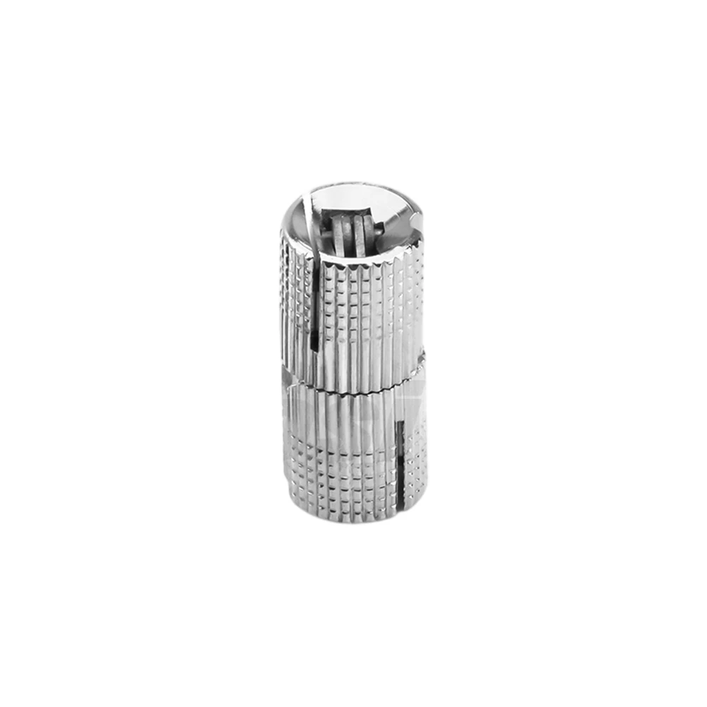 2 Pack Brass Cylindrical Concealed Hinges 8mm to 16mm Invisible Mount for Cabinets Jewelry Boxes Folding Tables