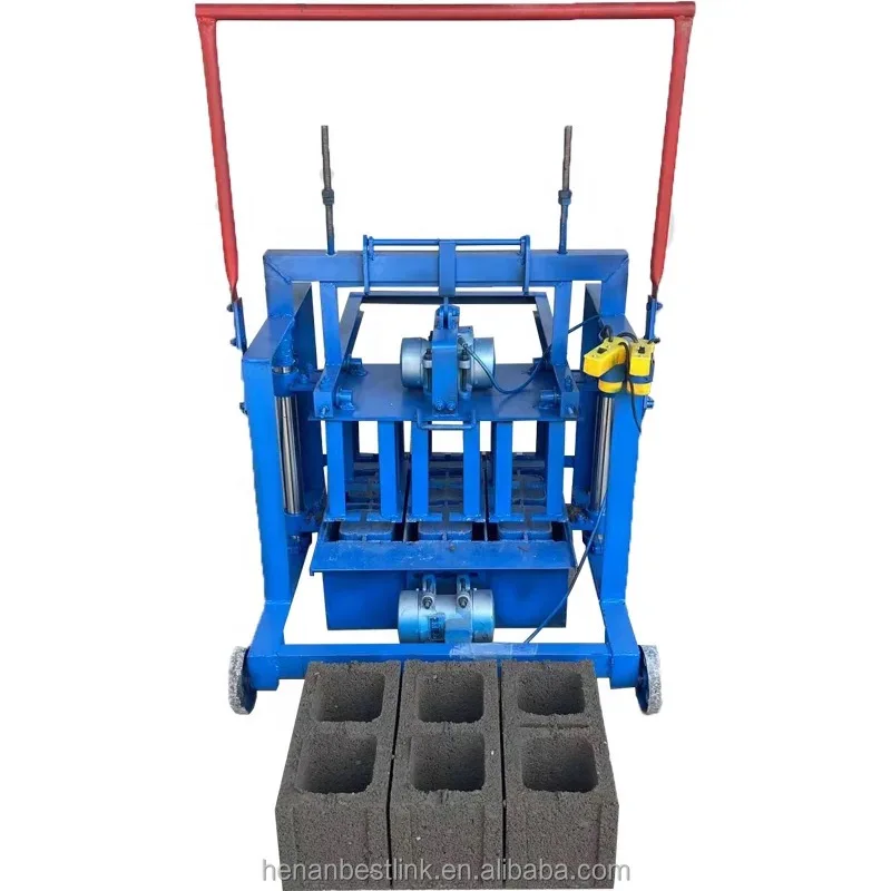 Made in China 3-45 Manual Mobile Brick Making Machine Small Mobile Block Making Machine