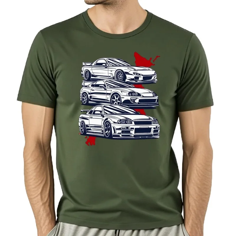 Camiseta con estampado de dibujos animados de Japón para niños, camiseta con inicial D, informal, Unisex, a la moda, g