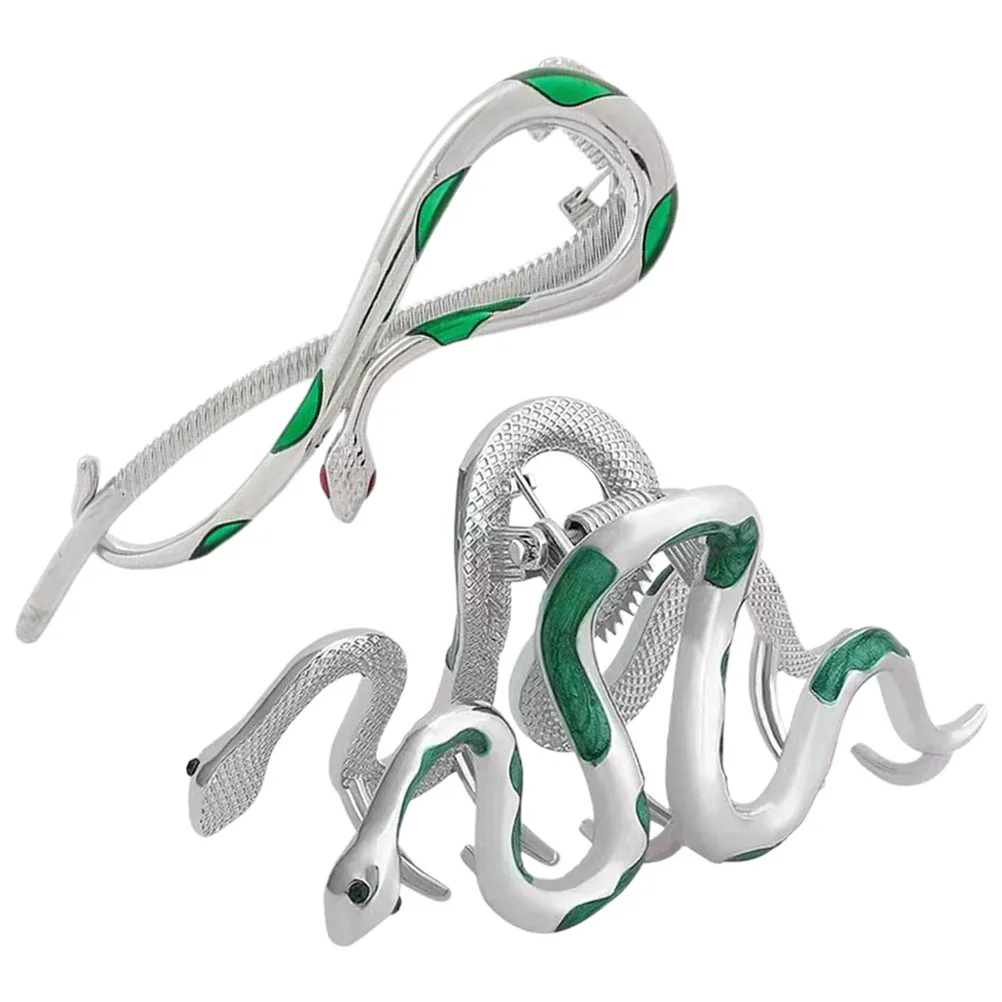 

2 Pcs Hair Clamps For Women Snake Claw Clips Hair Accessories for Women Long Thin Back Clamps Jaw Clips Hairstyle