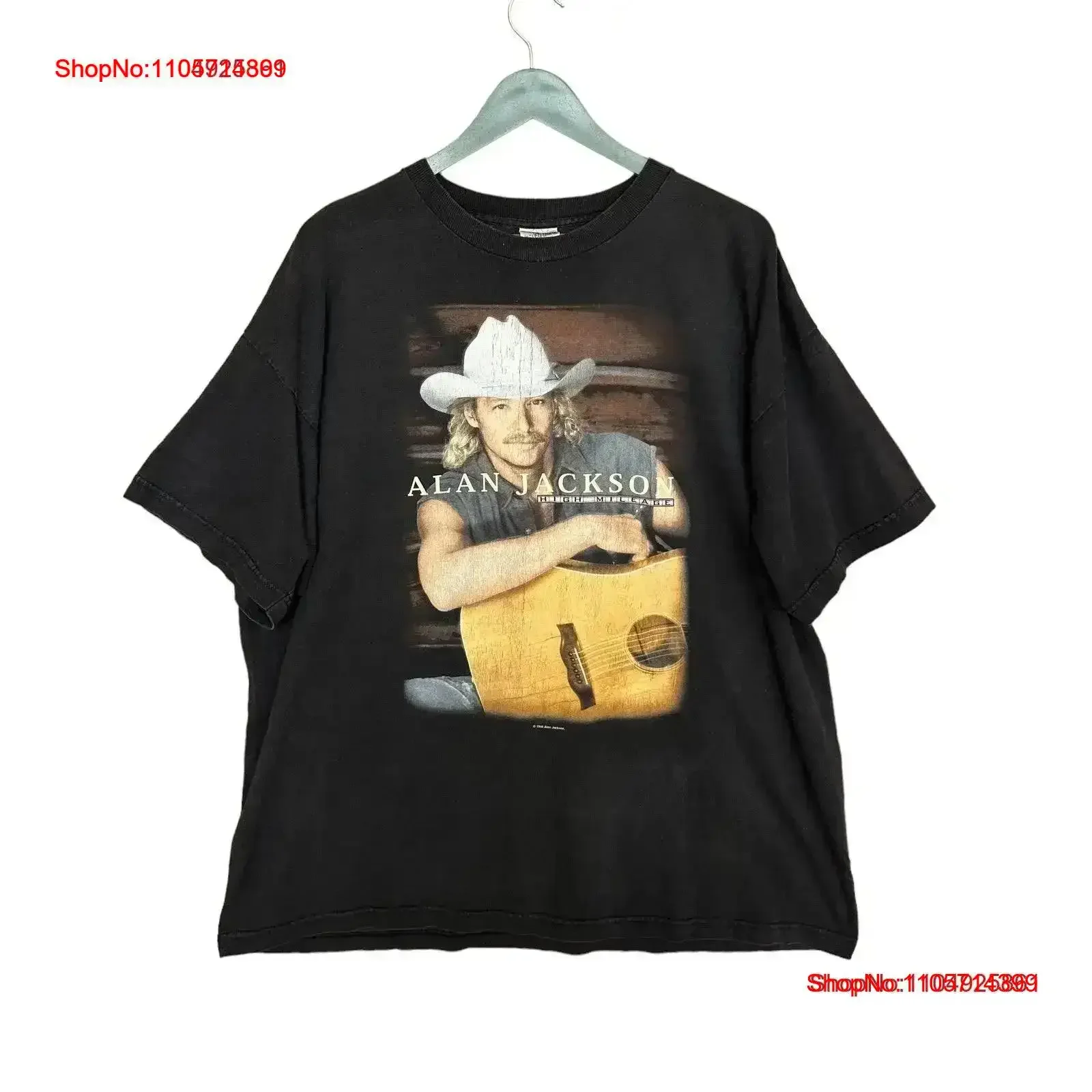Vintage 90s Alan Jackson High Mileage T Shirt 1998 American singer songwriter Country Star Size XL Washed Stretched vintage