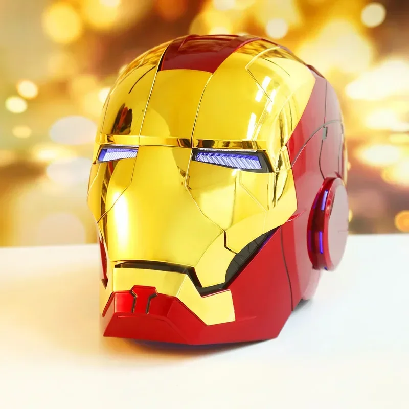 New Marvel Iron Man 1:1 Cosplay Mk5 Helmet Autoking Voice Remote Control Automatic Mask Led Figure Action Valentine'S Day Gifts