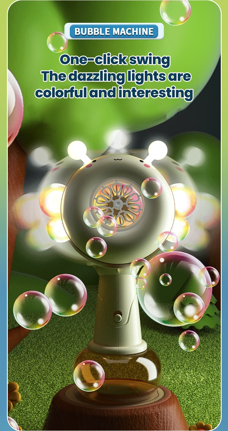 かわいい蜂バブルマシン楽しい安全な漫画ハングヘルドポータブルスムーズ 1 クリックスタートミニ電気泡おもちゃ