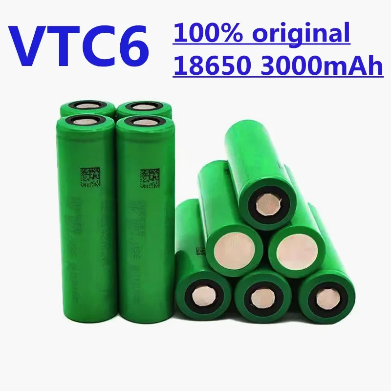 Vtc6 3.7V 3000mAh Rechargeable Lithium Ion Power Battery 18650.20a Suitable For Toy Cars Electric Vehicle. Flashlight.