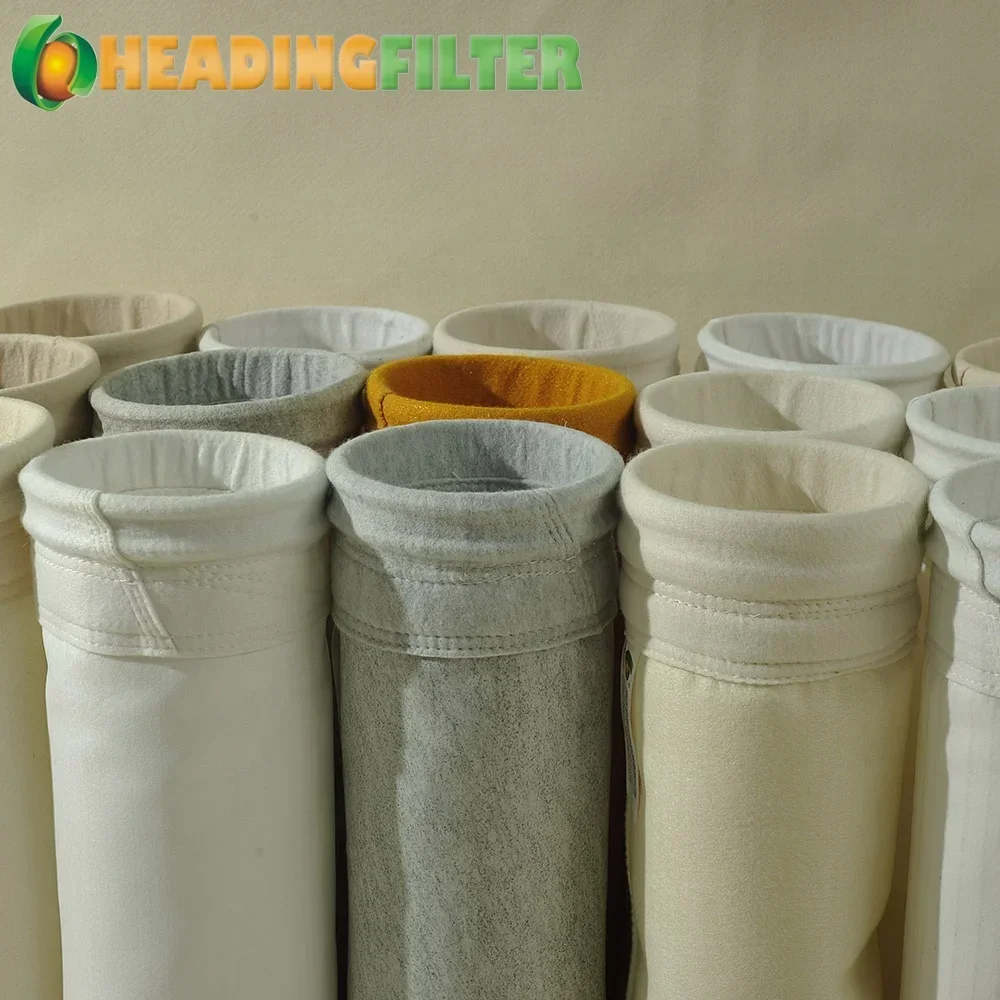 100% configuração de calor dos sacos de filtro de PTFE 750gsm, sacos coletores de poeira de feltro da resistência à abrasão