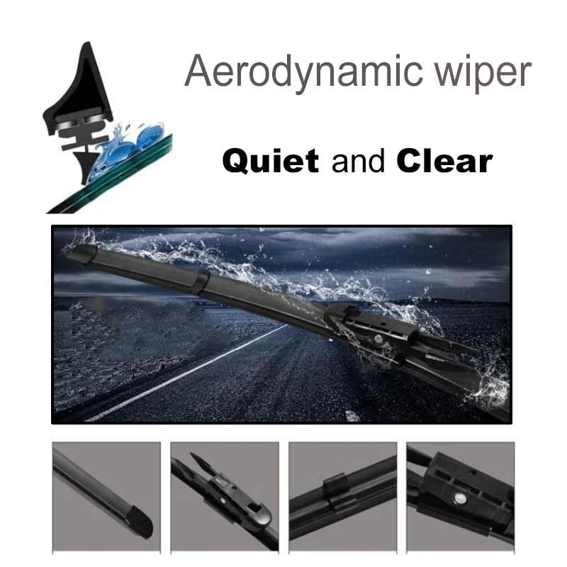 Xukey Windshield Windscreen Wiper Blades Set Kit For Volvo XC70 V70 2004 2005 2006 2007 XC90 04-06 Front Rear Window Wipers