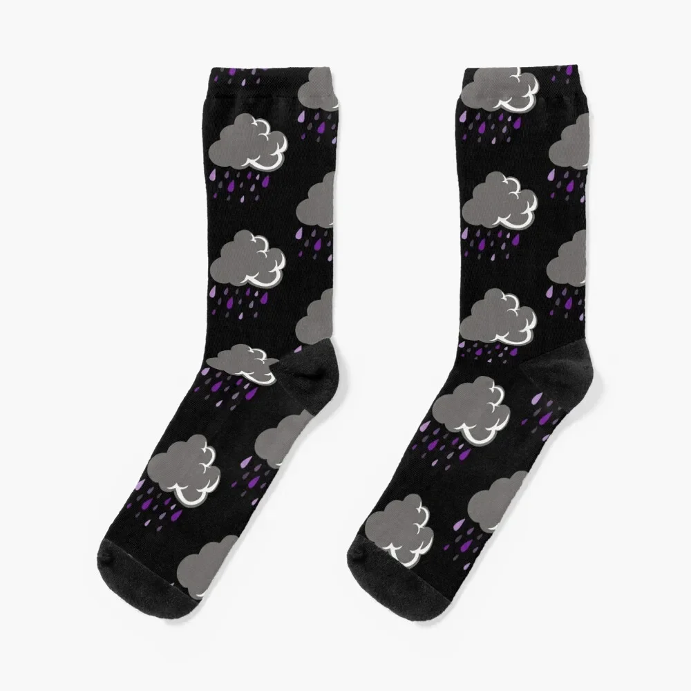 

Literal Purple Rain Cloud Socks hiphop Sports crazy Climbing Women's Socks Men's