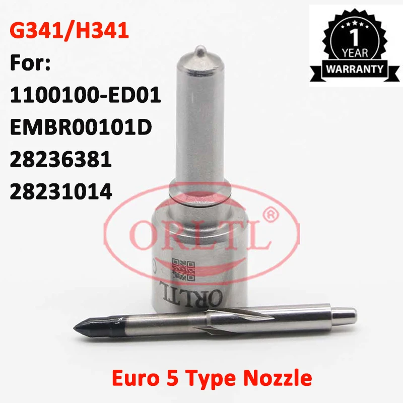 G341,H341,J341,D341,L341,L341PBD,L341PRD For Delphi Euro 5 Injector 28236381 28231014 EMBR00101D 1100100-ED01