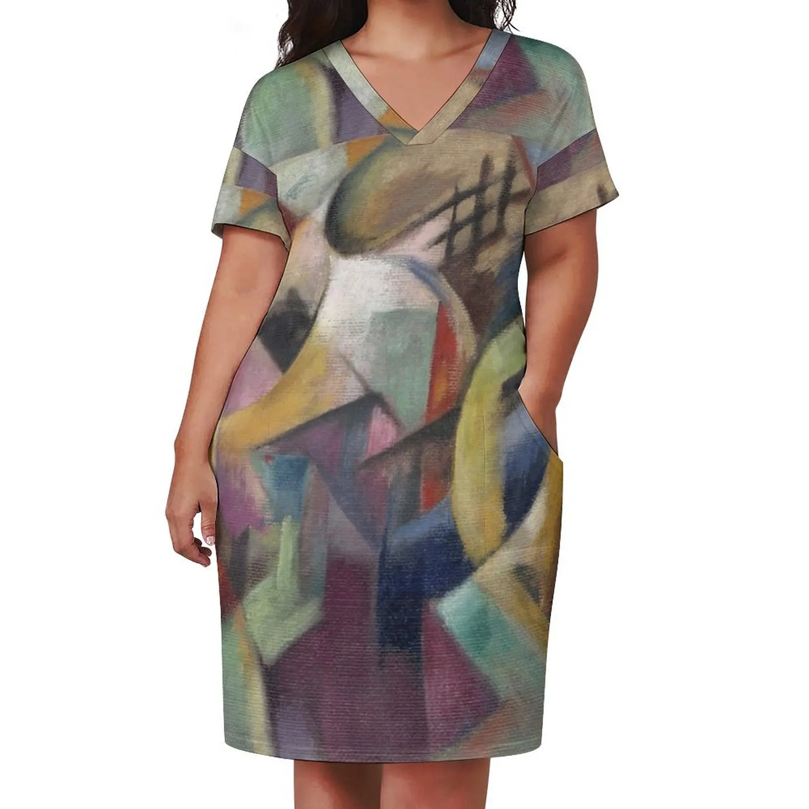 Franz Marc - Small Composition I Loose Pocket Dress summer dresses Women's evening dress women's summer dress 2025