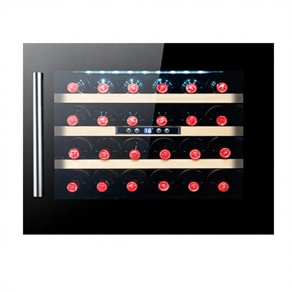 

Built-in Wine Cooler Slim Air Cooling Glass Door Refrigerator Premium Home Wine Fridge
