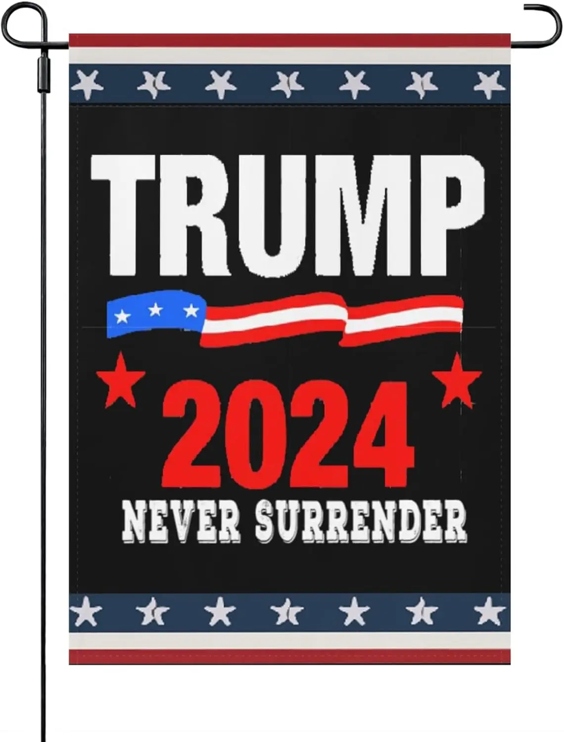 Generic Trump 45 47 2024 President Vintage Trump Never Surrender Yard Flag One Size Double Sided Inspirational Garden Flag Farmh