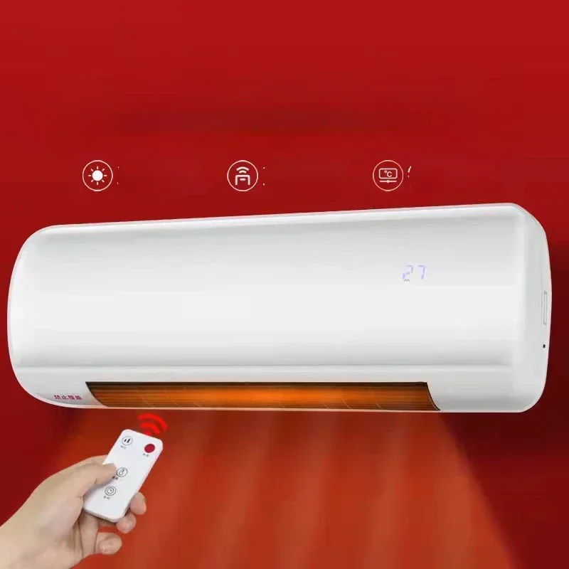 ใหม่ในครัวเรือนติดผนังเครื่องทำความร้อนอุ่นสำหรับห้องนั่งเล่นขนาดเล็กและห้องน้ำรีโมทคอนโทรลเซรามิค PTC เครื่องทำความร้อนเครื่องทำความร้อนพัดลม