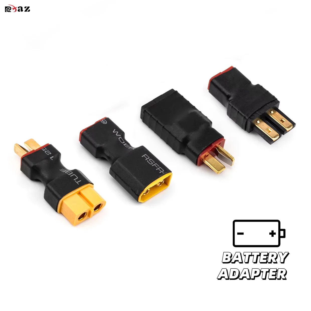 

RCXAZ RC XT60 Female to Male T Plug Connector Adapter Wireless RC LiPo Battery Connector for Deans Male to XT60 Female