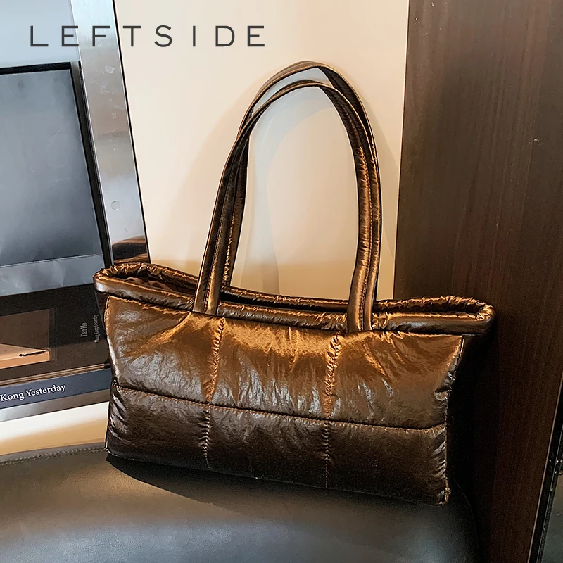 

LEFTSIDE Women Large Capacity Shoulder Bag 2025 Winter Retro Tote Bags Luxury Designer Trend Female Handbags and Purses