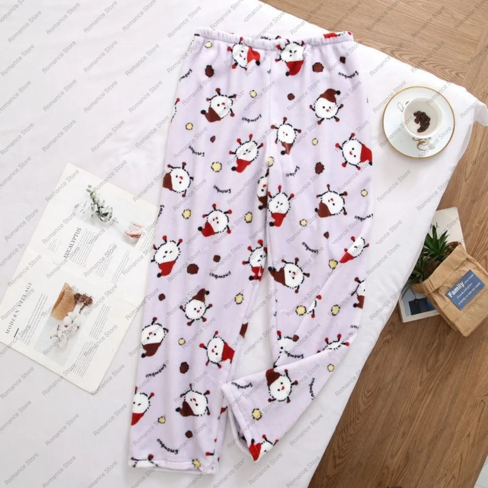 

Autumn and winter flannel pajama pants for women winter fairy warm pants loose and warm long pants for home can be worn outside