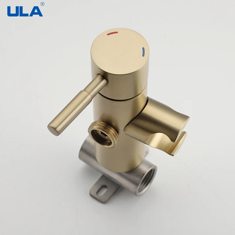 ULA Gold Bidet faucet Stainless Steel Toilet Faucet Portable Bidet Sprayer Set Hot Cold Water Mixer Bathroom Shower Head