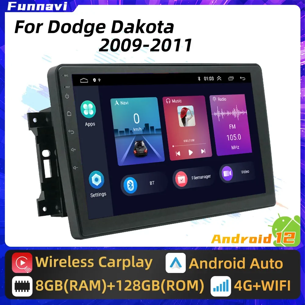 

For Dodge Dakota 2009 - 2011 2 Din Android Car Radio Navigation WIFI FM GPS Multimedia Player Autoradio Head Unit Audio Stereo