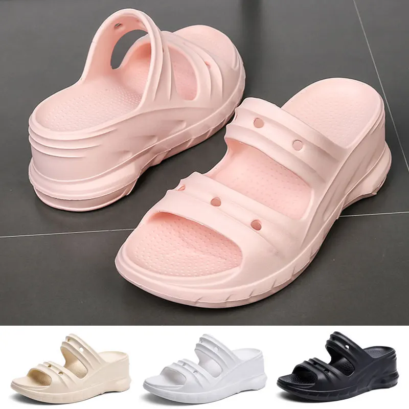 

Women Slippers Outdoor Beach Sandals Solid Women Sandals for Water Sport Clogs Ladies Thick Soled Height Increasing Slippers