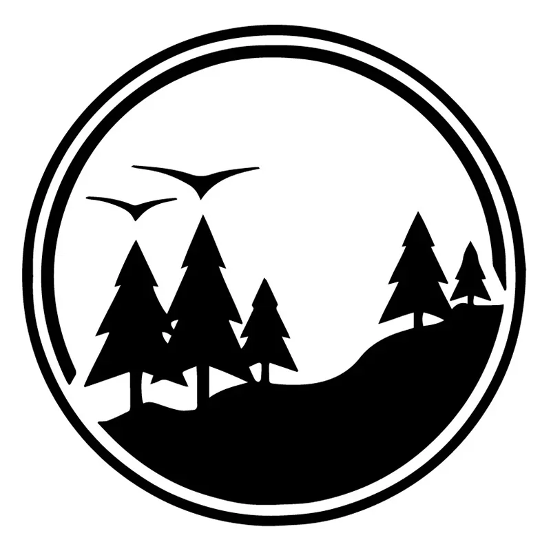 

Car Stickers Pine Fun High Quality PVC Car Decoration Accessories Decals Creative Waterproof Sunscreen Black/white, 15cm*15cm