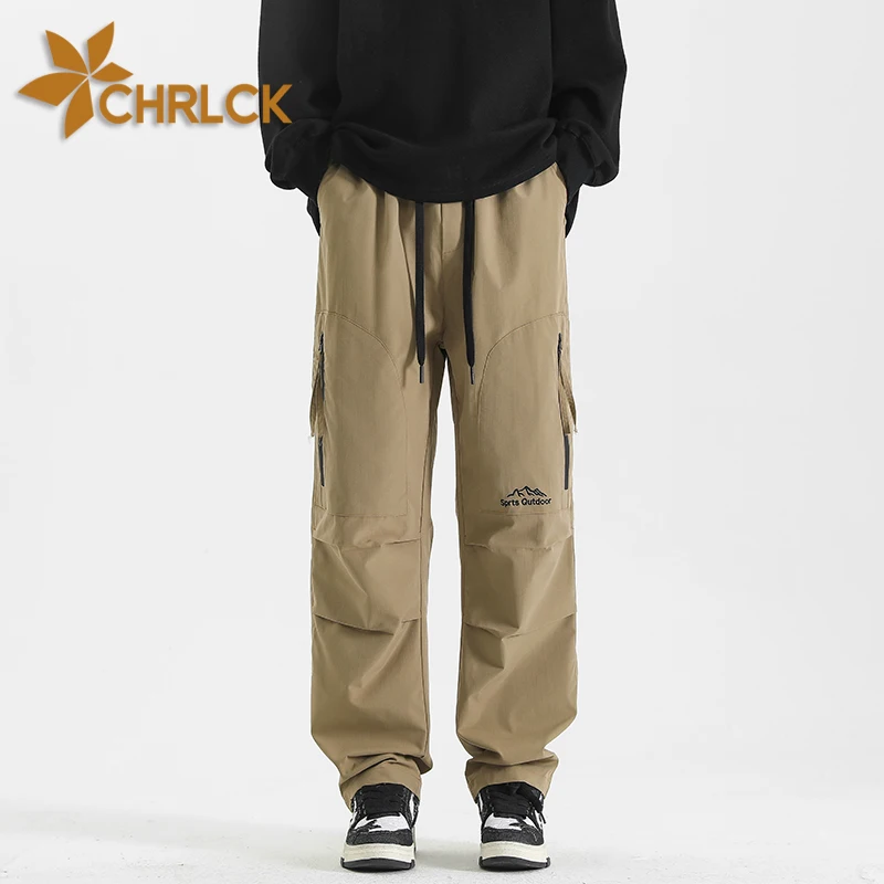 

CHRLCK Men's Windproof Hiking Pants Quick Drying Trousers Men Anti-scratch Fishing Camping Trekking Pants Male