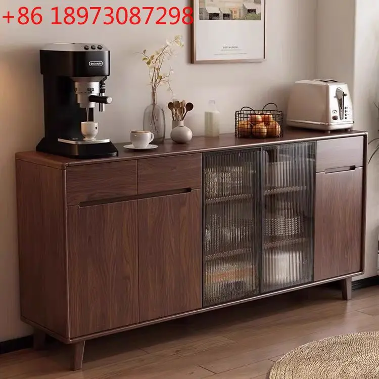 

Обеденная сторона из цельного дерева, скандинавский чайный шкаф, шкаф для хранения в маленькой квартире, шкафчик для спальни