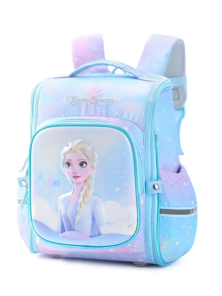 Genuine Disney Frozen School Bags For Girls Grade 1-3 Elsa Anna Primary Student Shoulder Orthopedic Backpack Mochila Escolar