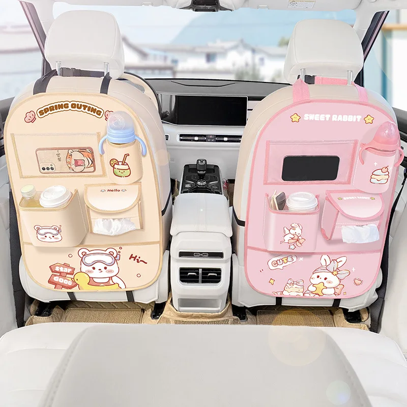 

Car seat back storage bag, car hanging bag, practical storage for baby products in the back seat, car tissue box