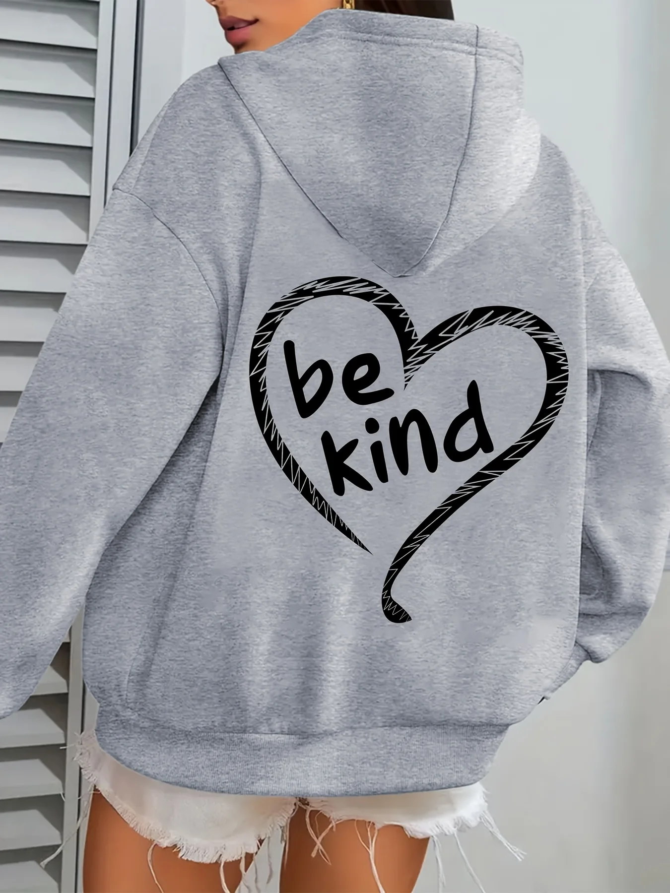 

Chic Heart Graphic Printing Autumn and Winter Pure Cotton Hoodie for Men and Women Leisure Outdoor Street Sports Training Brand
