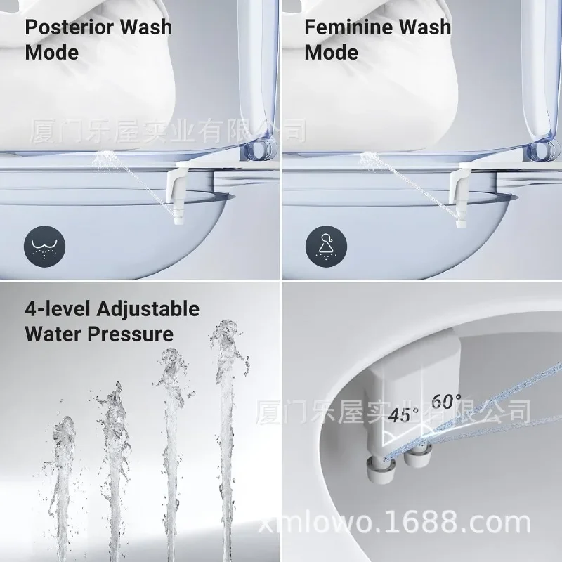 Slim Smart Toilet Bidet Cleaner Fart Wash Postpartum Women's Personal Hygiene Simple Wash Washer Hole Spacing 136-200mm