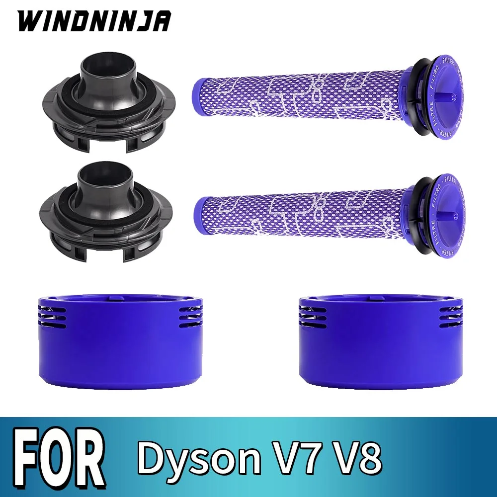 HEPA-Filter Hintere Motorabdeckung für Dyson V7 V8 Akku-Staubsauger Vorfilter Nachfilter Kit Filter Ersatzzubehör