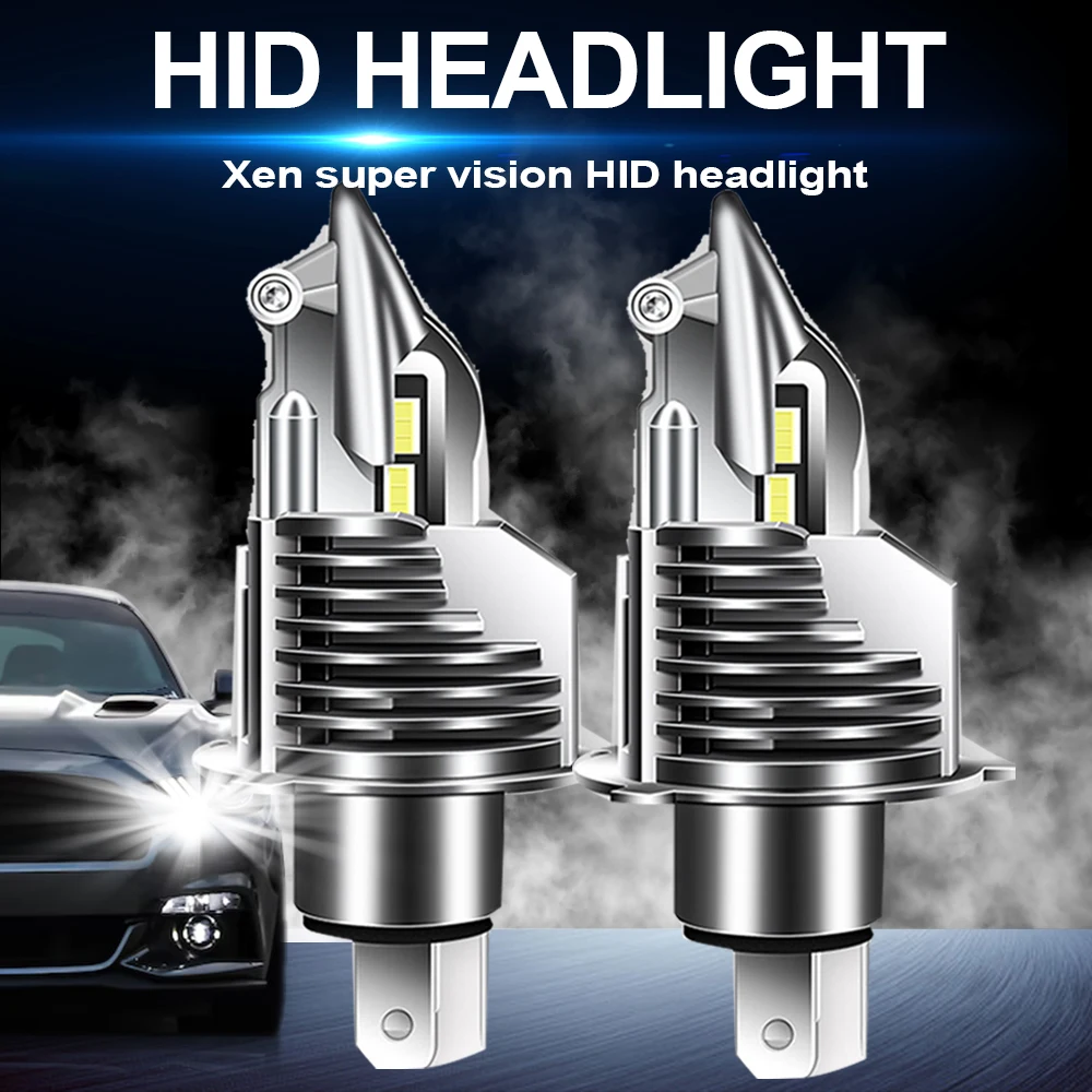 

Auto Lamps for cars h4 Fighter Foco Headlight Turbo 12V 24V 6000K high low beam Fog Lamp Motorcycle Canbus H4 Led Bulb 9003 HB2