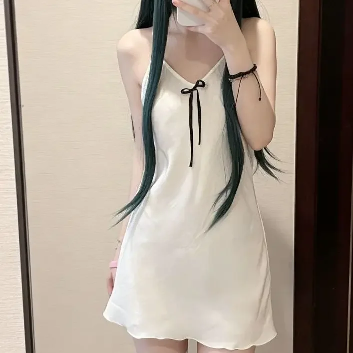 Saya no Uta Cosplay Summer Cute Japanese Style Daily White Sling Dress, Saya Cos Costume Women Anime Outfit view 2