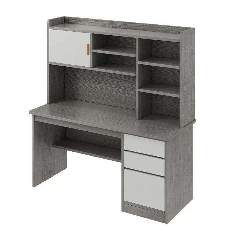 

Students Learn To Write At Home, Simple Office, Rented House, Desktop Computer Desk and Chair.