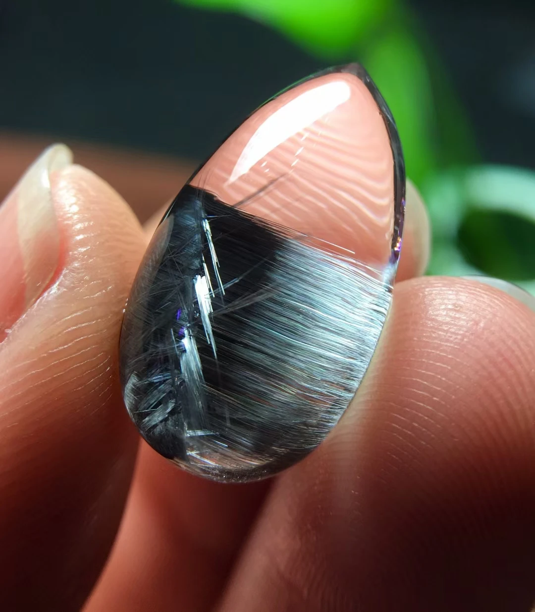 Natural Brookite Platinum Black Rutilated Quartz Pendant 21.4*12*9.3mm Water Drop Women Men Bead Jewelry Fashion AAAAAA