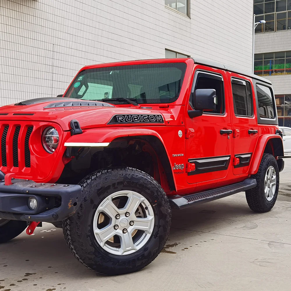 Lantsun JL1205 Car Door Protector Body Anti-Scratch Guard ABS Side Door Guard for Jeep for Wrangler JL2018+, 1-Set