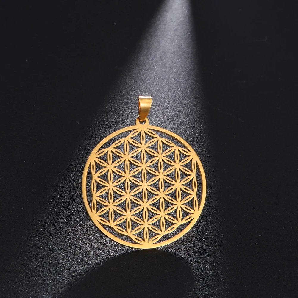 Stainless Steel Flower Of Life Charms Jewelry Making Findings Diy Necklaces Bracelet Earrings Pendants Bulk Accessories Supplies