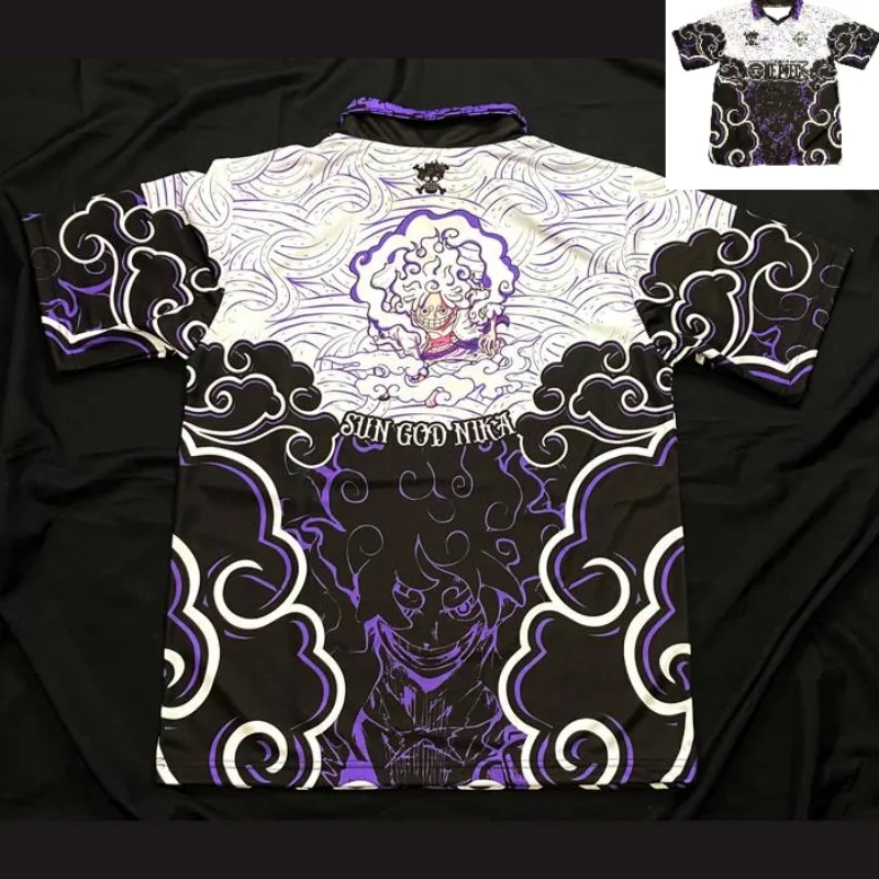 Vintage Anime Sun God Nikka Kurzarm-Tops Unisex Manga bedrucktes V-Ausschnitt T-Shirt Japanisches klassisches Anime-T-Shirt