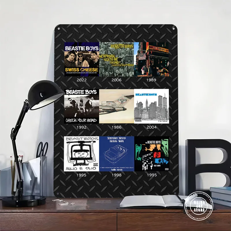 Beastie Boys Collage Metal Poster Perfect Gift for Fans Lovers Personalized Wall Art Metal Sign for Home Decorations Wand Deko