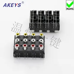 1 pc AV12-8.4-16 AV socket audio socket interface of 12-bit base welded RCA socket lotus socket