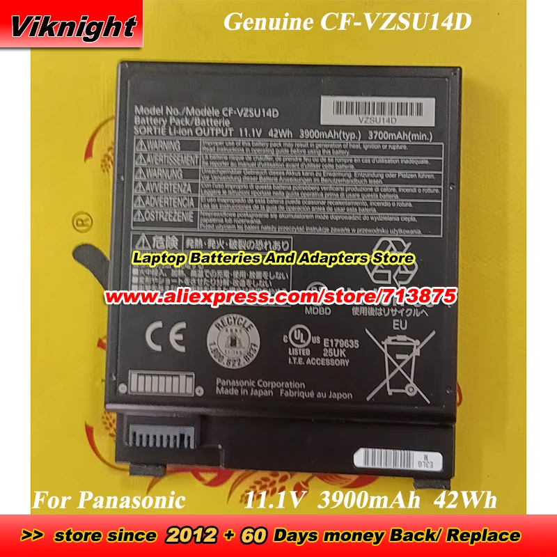 

Оригинальный аккумулятор CF-VZSU14D CF-VZSU14 для Panasonic LetsNote CF-B5 CF-37 CF-72 CF-L1 CF-X1 CF-VZSU25, аккумулятор 11,1 В, 3900 мАч, 42 Втч