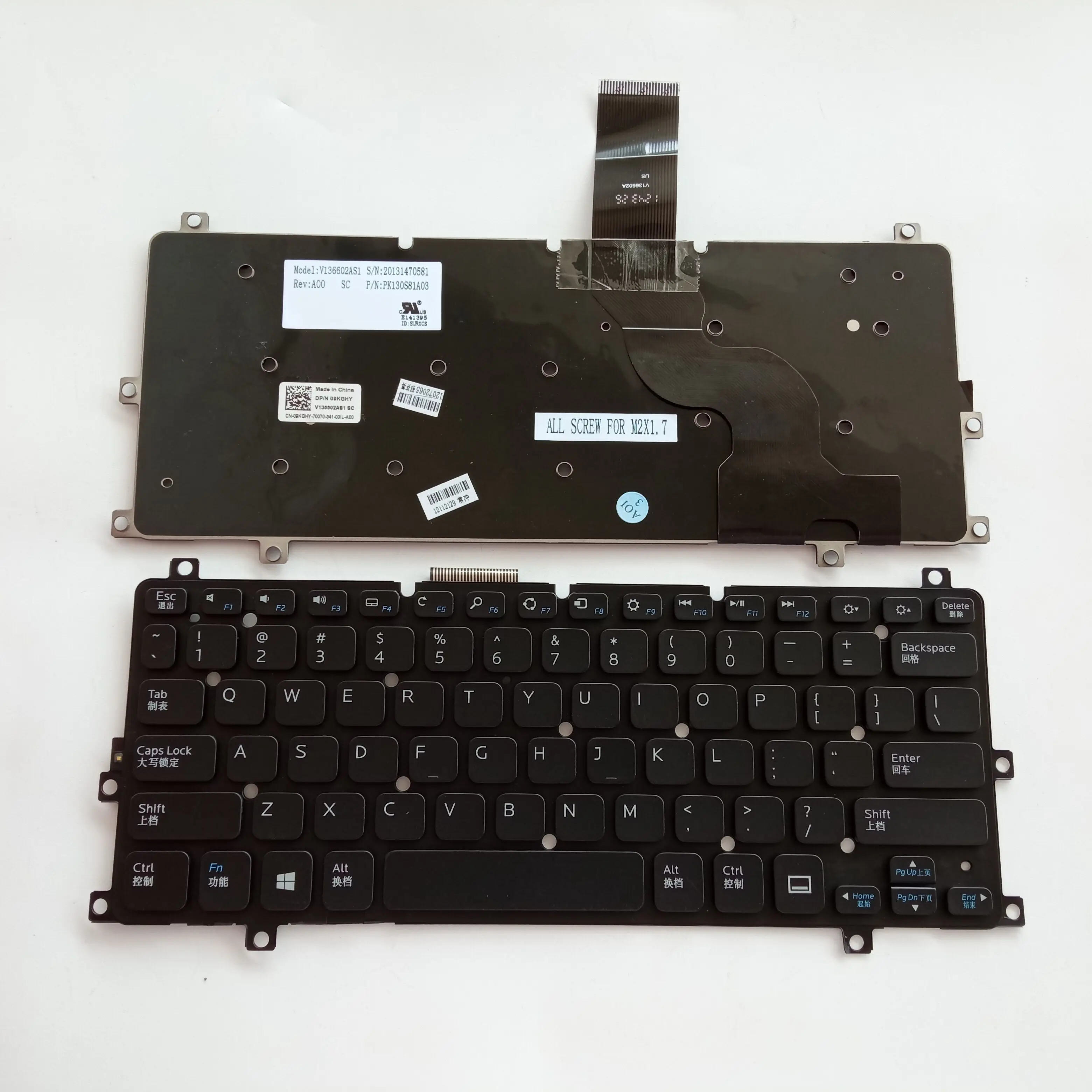 New Replacement Keyboard Laptop For DELL 3157 Simplified BLACK US US Layout
