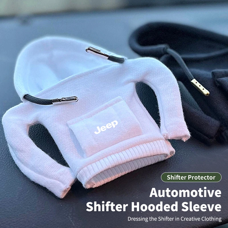 Car Gear Shift Sweatshirt Cover Shift Knob Hoodie Rod Protector For Jeep Renegade Compass Wrangler JK Cherokee Patriot Commander