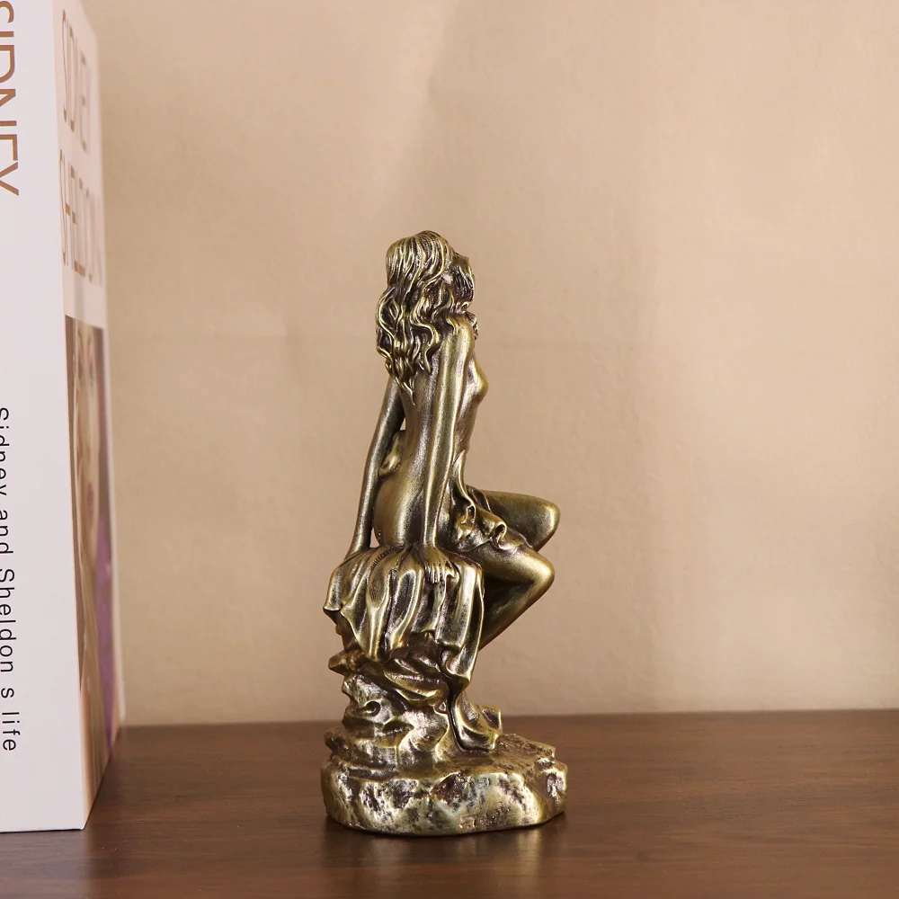 Sexy Jungfrauenfigur aus Kunstharz, Skulptur der griechischen Göttin Venus, europäische Dekoration für Wohnzimmer, Schreibtisch und Bücherregal – Detail 5