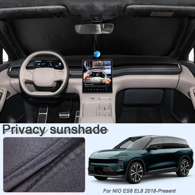 

Автомобильный черный солнцезащитный козырек для окон для NIO ES8 EL8 2018-настоящее время, автоматическая защита от УФ-лучей, теплоизоляционная защитная крышка, аксессуары для интерьера