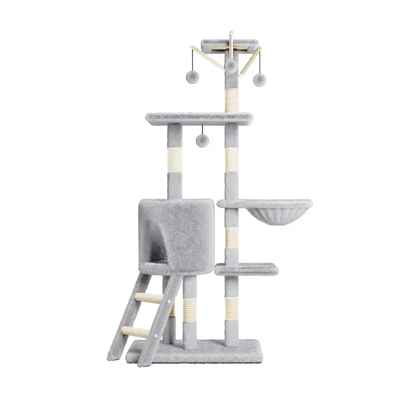 

for Pet Cat Tree House Condo Perch Entertainment Playground Stable Furniture for Kitten Multi-Level Tower for Large Cat Cozy